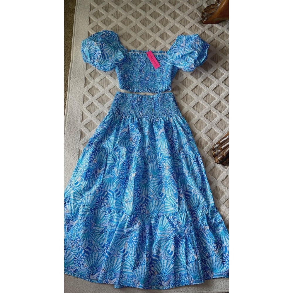 **SOLD** Lilly Pulitzer Amalfi Blue Maxi set